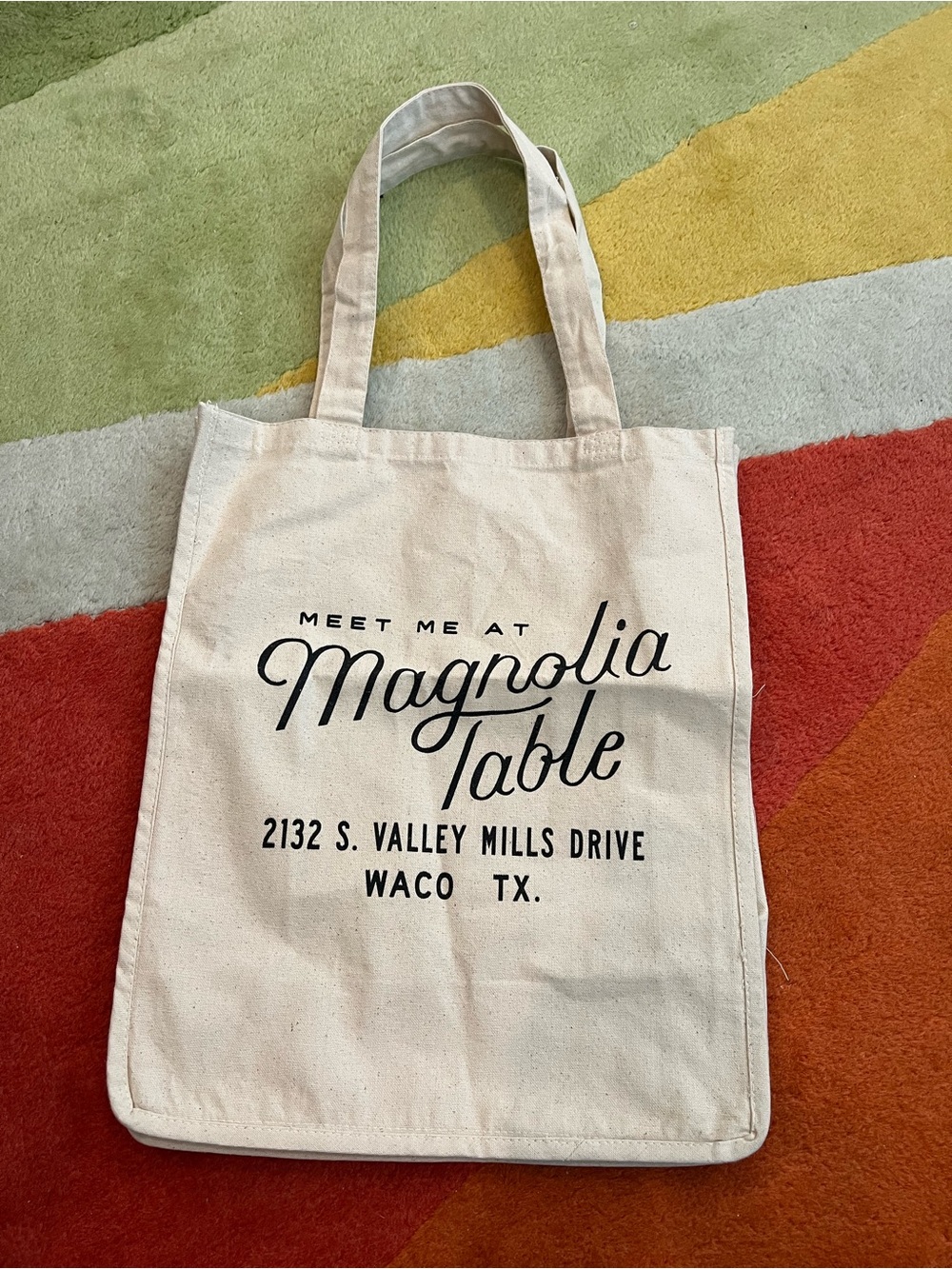 Magnolia Canvas Tote Bag in Natural